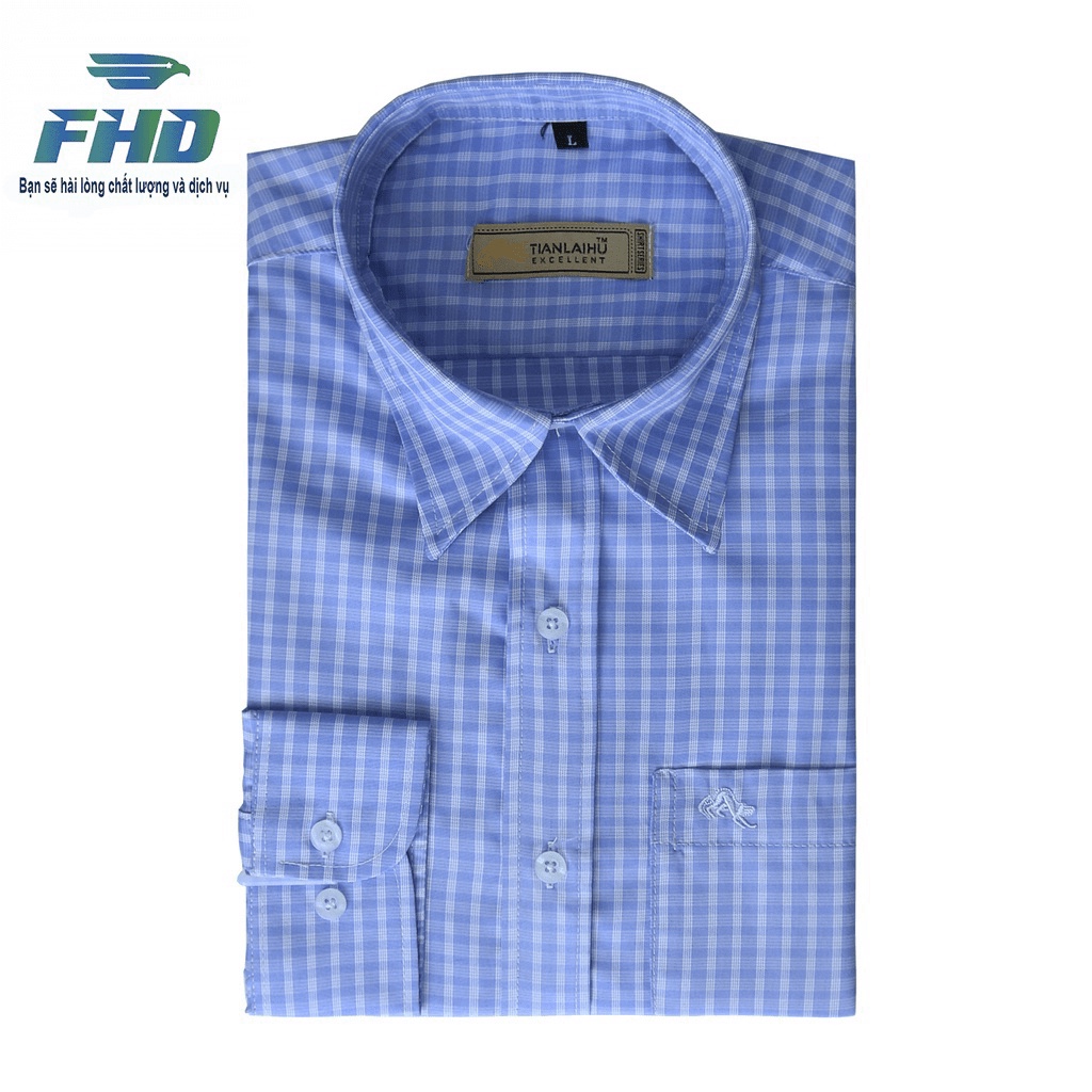 Áo Sơ Mi Nam Trung Niên Dài Tay Kẻ Sọc Chất Cotton Mềm Mại Size Từ 50kg - 82kg FHDA005_5