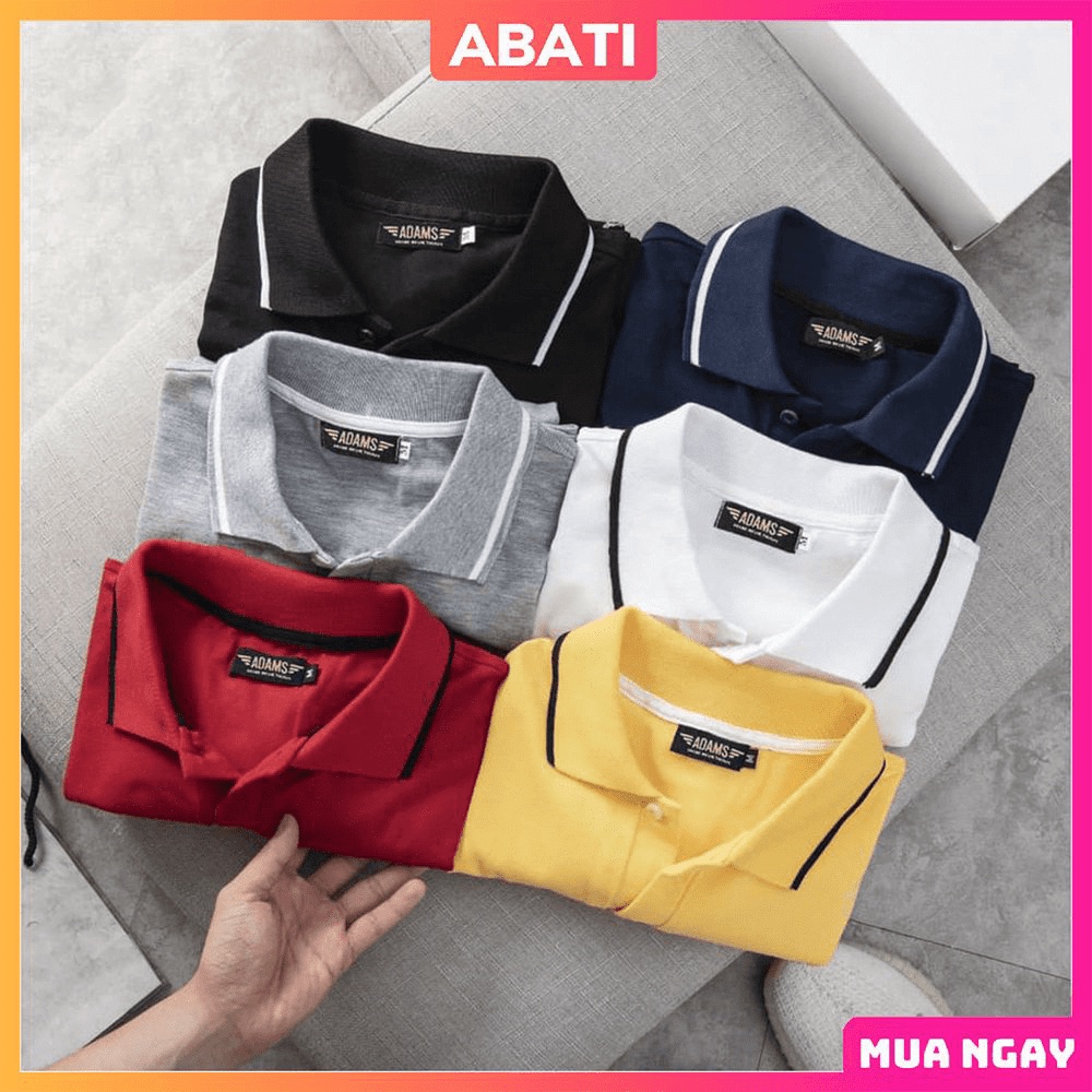 Áo polo nam có cổ vải mè cá sấu thoáng mát giá rẻ chính hãng  ABATI Áo phông nam có cổ cao cấp dày dặn trung
