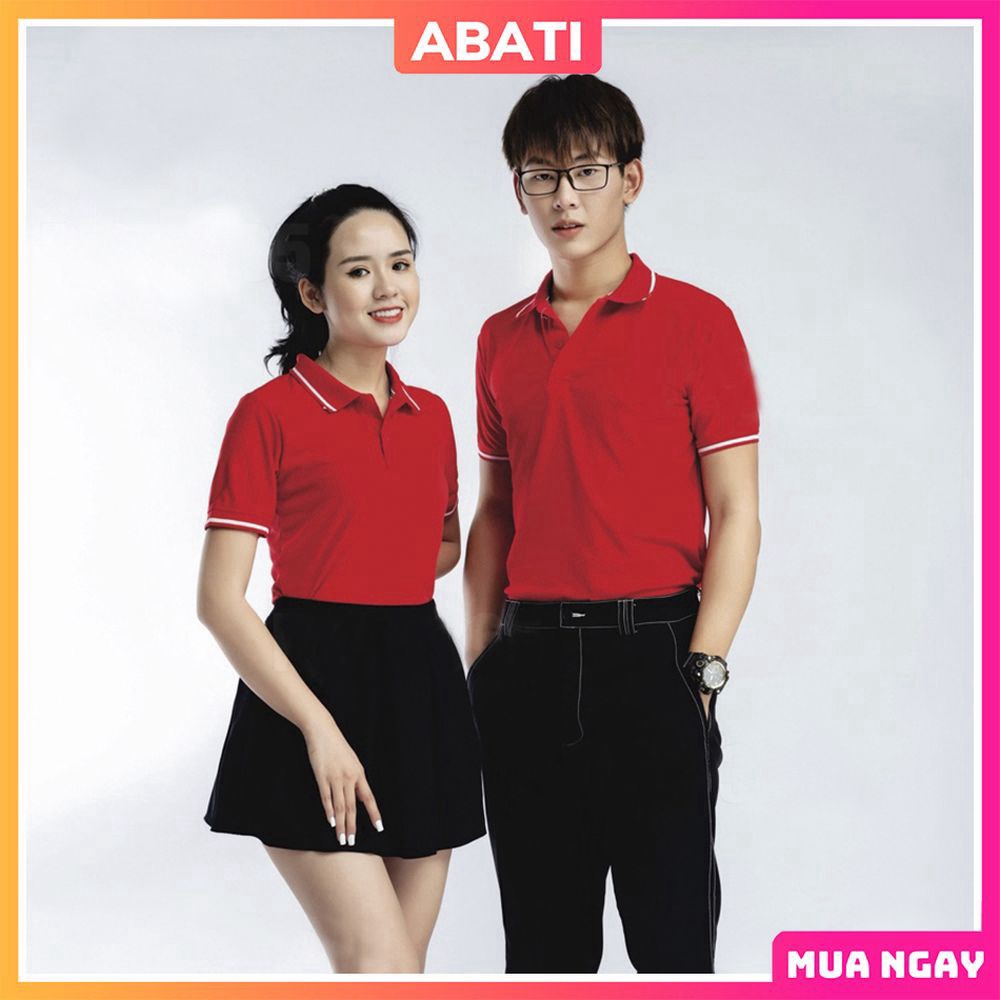 Áo polo nam có cổ vải mè cá sấu thoáng mát giá rẻ chính hãng  ABATI Áo phông nam có cổ cao cấp dày dặn trung