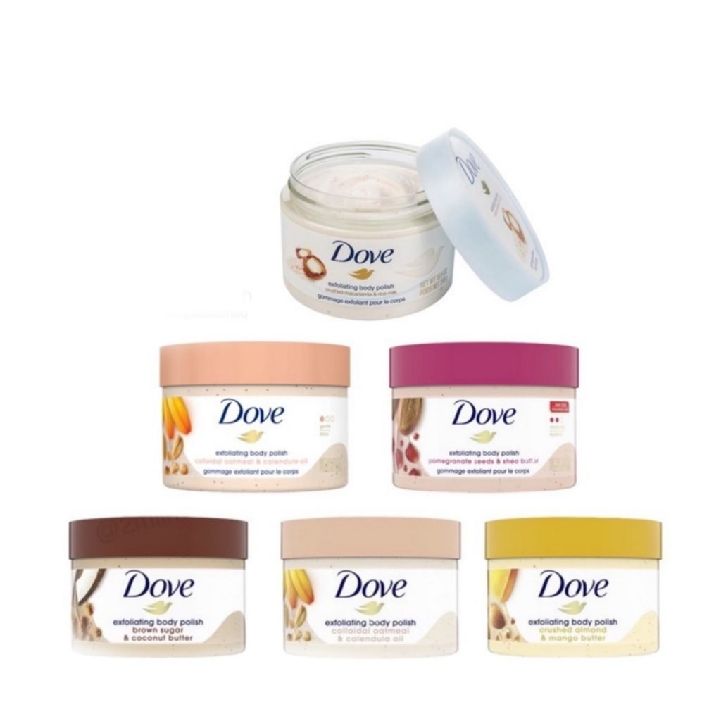 Tẩy Tế Bào Chết Dove Exfoliating Body Polish Scrub tẩy da chết, dưỡng ẩm toàn thân 298g - BEAN BEAUTY