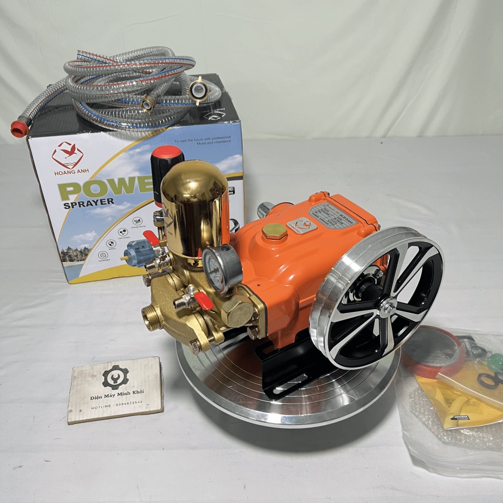 Đầu máy rửa xe ty sứ cao áp 2HP bầu áp mạ vàng  Hoàng Anh |Đầu xịt rửa xe, Đầu bơm máy rửa xe t