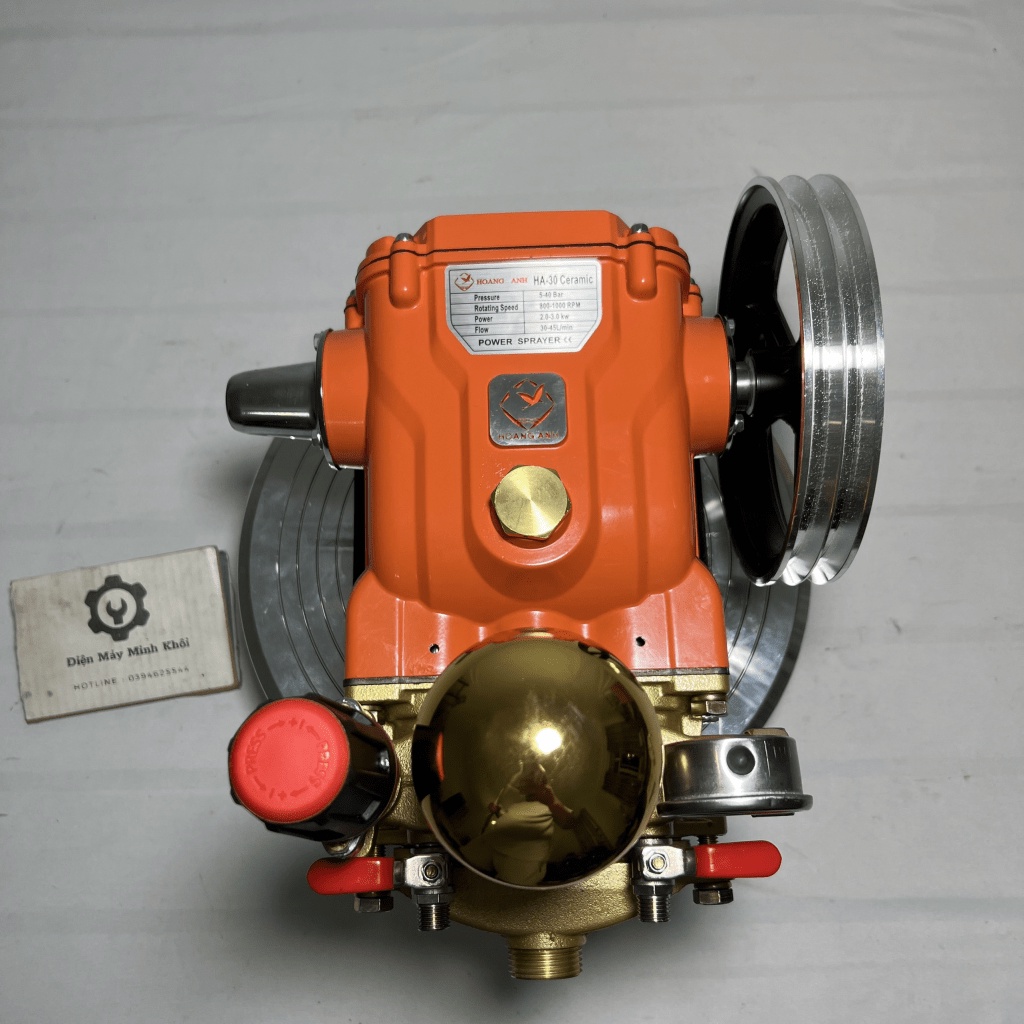 Đầu máy rửa xe ty sứ cao áp 2HP bầu áp mạ vàng  Hoàng Anh |Đầu xịt rửa xe, Đầu bơm máy rửa xe t