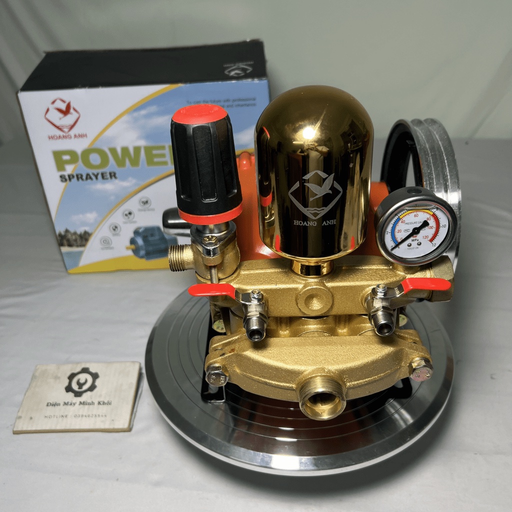 Đầu máy rửa xe ty sứ cao áp 2HP bầu áp mạ vàng  Hoàng Anh |Đầu xịt rửa xe, Đầu bơm máy rửa xe t