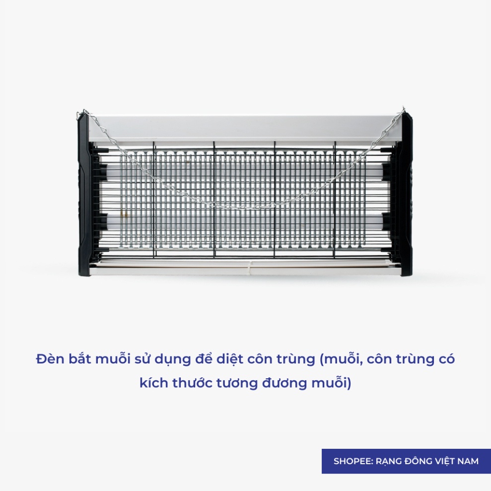 Đèn bắt muỗi Rạng Đông, máy thu hút côn trùng thông minh treo tường UV model DBM02 400x250/4W