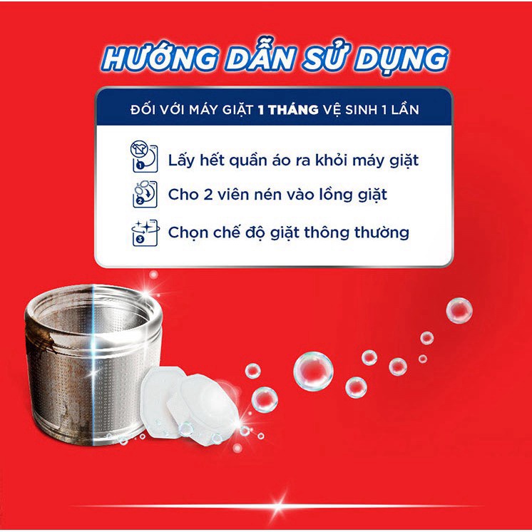 SALE RẺ NHẤT Hộp 4 Viên Nén Vệ Sinh Lồng Giặt OMO Matic 80gr chiết chính hãng