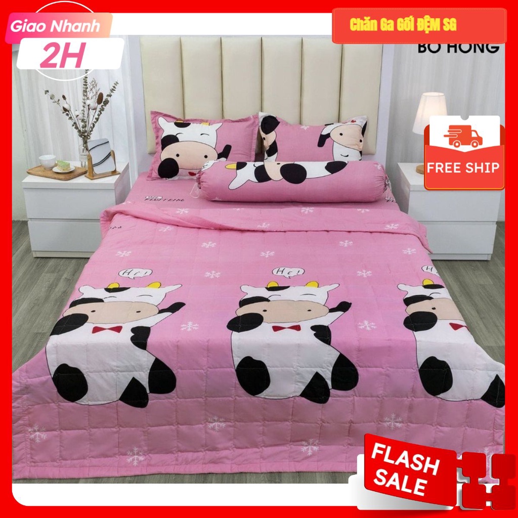 [HCM] Drap ga trải giường bọc đệm bo chun 1m4/1m5/1m6