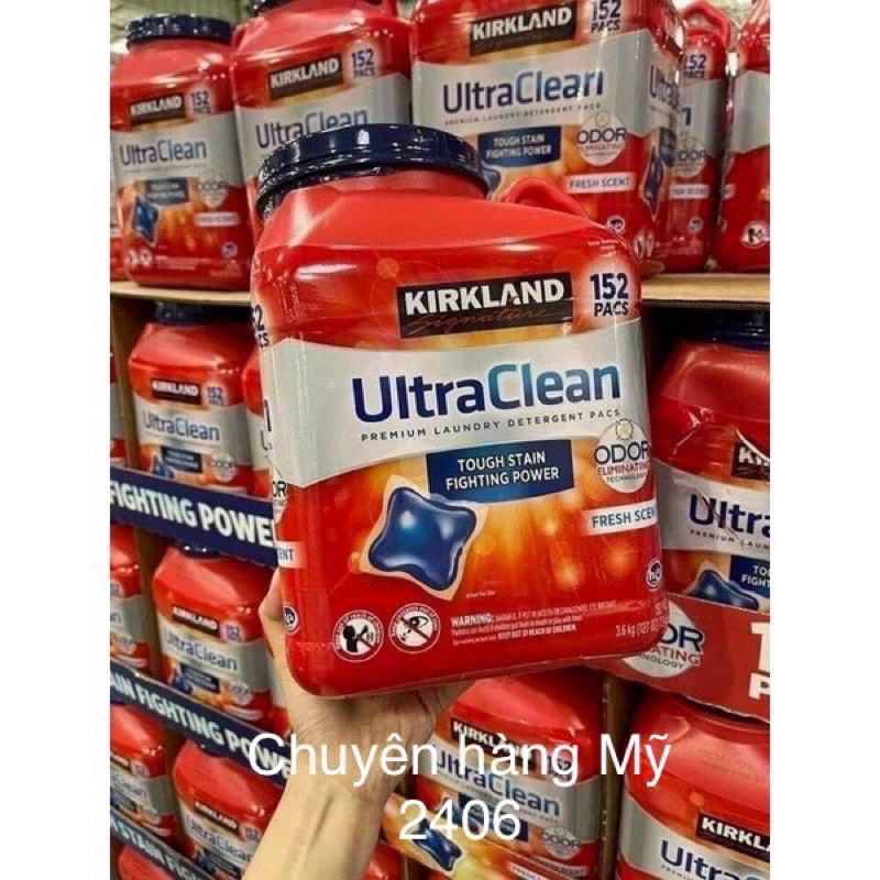 SALE RẺ NHẤT Thùng Viên giặt Kirkland 152 viên ULTRA clean hàng Mỹ chiết chính hãng