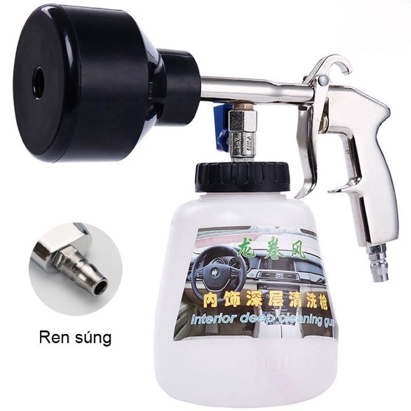 Mới nhất - Súng phun tạo bọt tuyết +  1 lít để rửa xe Đài loan dùng cho máy nén khí - Hàng chuẩn