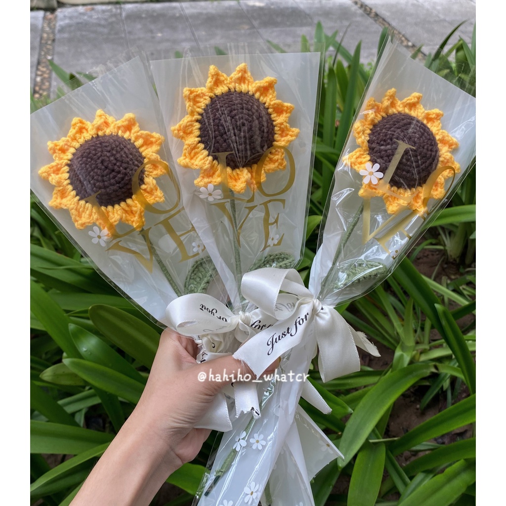 HOA HƯỚNG DƯƠNG BẰNG LEN HANDMADE | Quà tặng handmade | Quà tặng sinh nhật