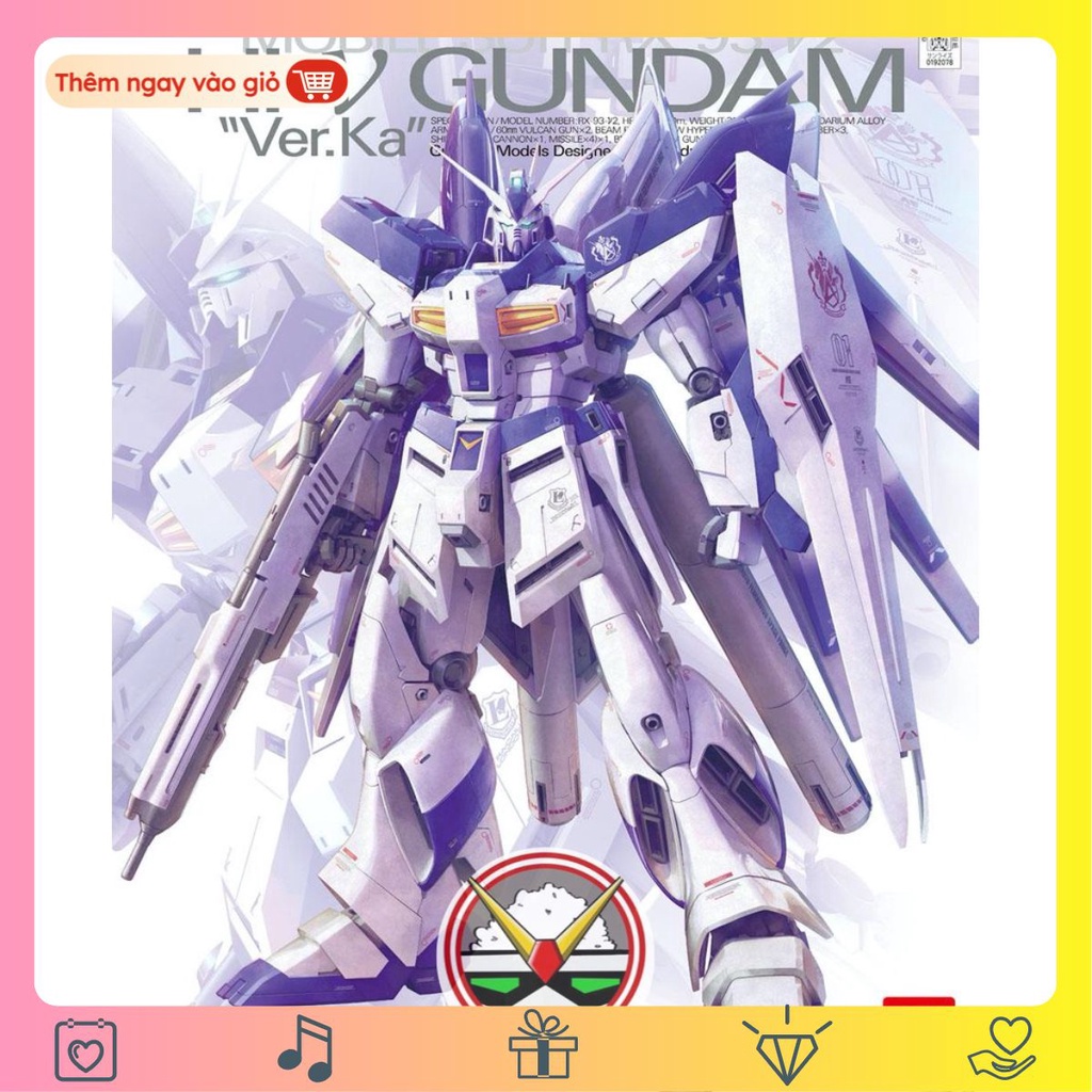MÔ HÌNH GUNDAM BANDAI MG 1/100 RX-93-2 HI NU VER KA