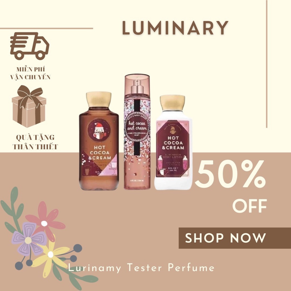 Xịt Thơm Toàn Thân Hot Cocoa and Cream Bath & Body Works Bodymist 30ml/50ml/100ml
