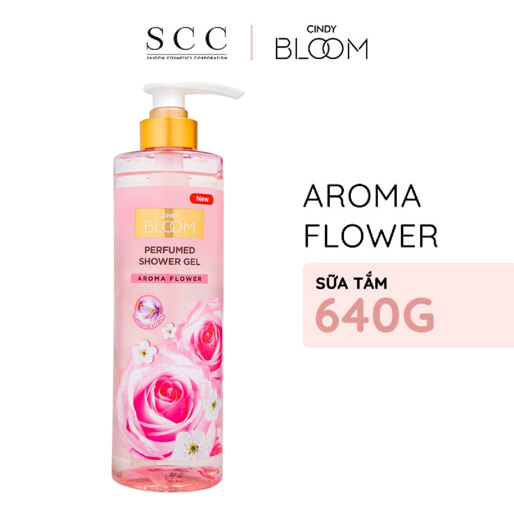 [DUY NHẤT 10.10 - MUA 2 TẶNG 2] Combo 2 Sữa tắm nước hoa Cindy Bloom Aroma Flower hương ngọt ngào nữ tính 640g/chai