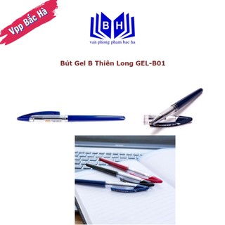 Bút gel thiên long gel-b01 - bút gel b01 lịch sử một thời đậy nắp lại ngòi 0.6mm - bút thiên long gel có nắp đậy b01