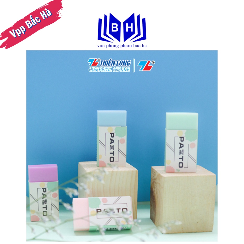 Combo 10 viên Gôm tẩy không mùi Pastel Pazto Thiên Long E-010 / Tẩy màu mới tối tân E010