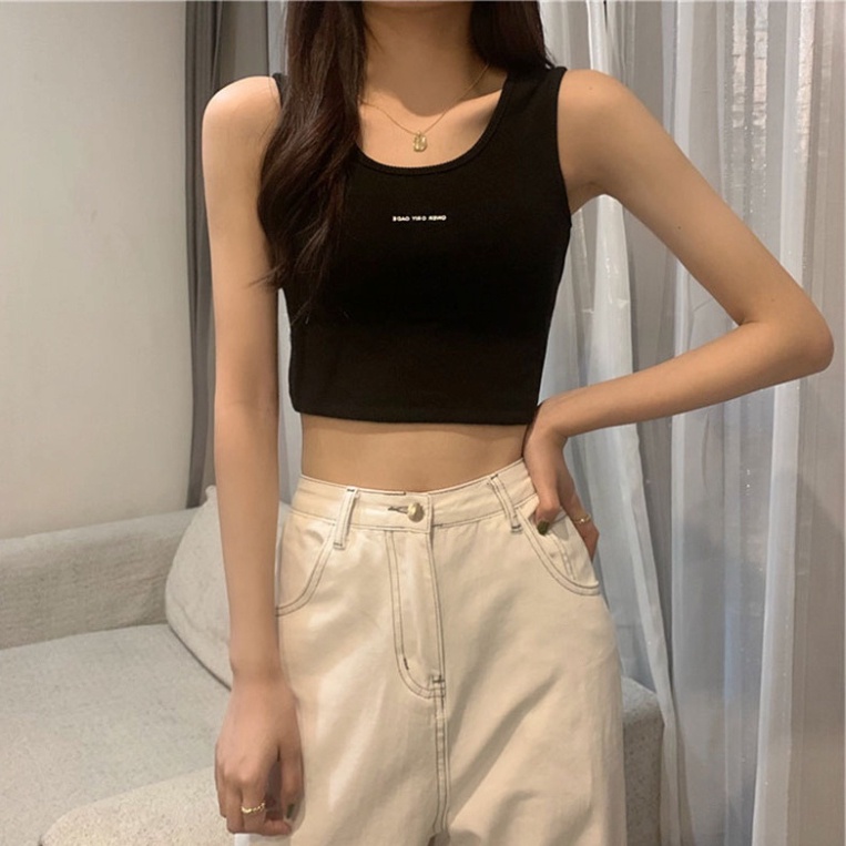 Áo ba lỗ nữ, áo croptop nữ sát nách, kiểu, tank top vải bopzip tăm hàn ôm body mềm mát VUVY3 | BigBuy360 - bigbuy360.vn