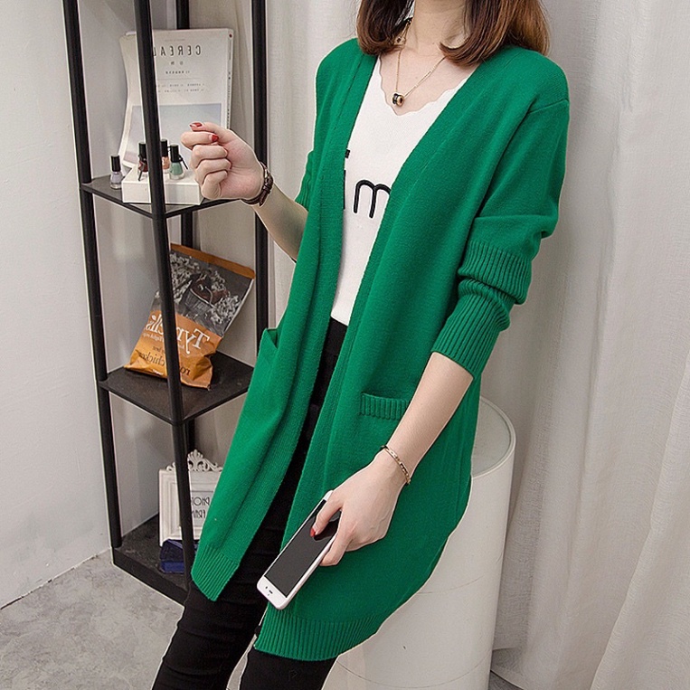 Áo khoác len cardigan quảng châu dáng dài chất đẹp Kl13 | BigBuy360 - bigbuy360.vn