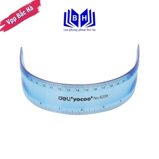 Thước kẻ nhựa dẻo ecopvc 30cm deli - màu tự nhiên - e6209
