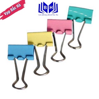 Hộp kẹp sắt màu/ kẹp bướm màu deli 19mm e8555a - 40 cái/hộp đủ sắc màu - 8555