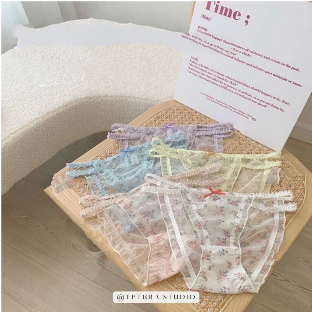 Quần Lót Nữ Ren Hoa Sexy hai mảnh thiết kế chun hông quyến rũ sexy tôn dáng gợi cảm