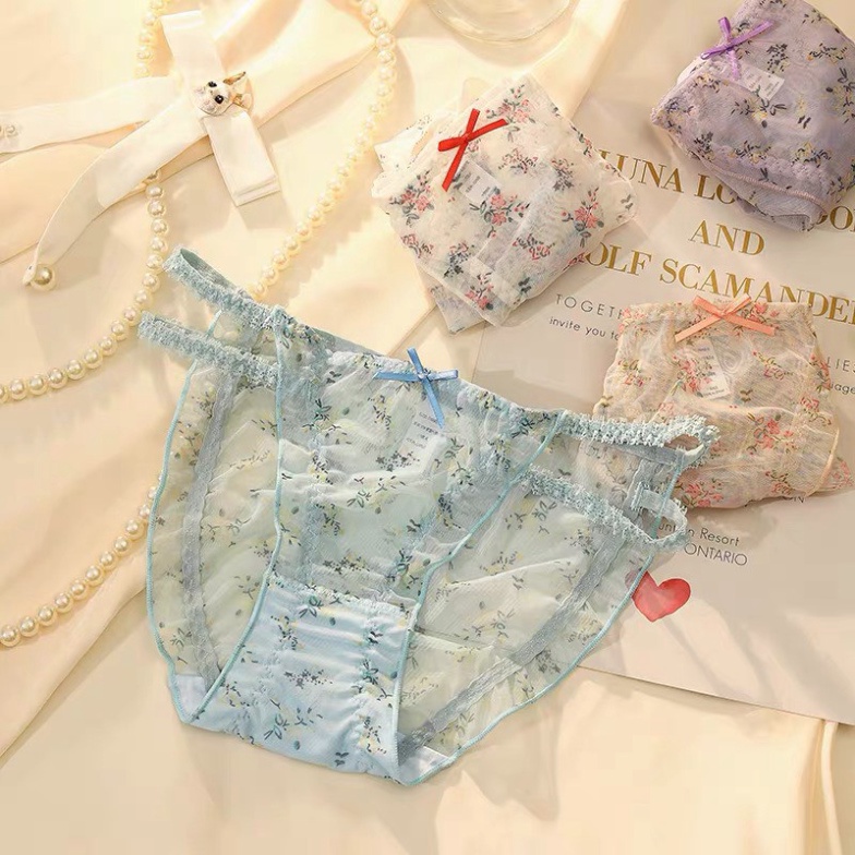 Quần Lót Nữ Ren Hoa Sexy hai mảnh thiết kế chun hông quyến rũ sexy tôn dáng gợi cảm