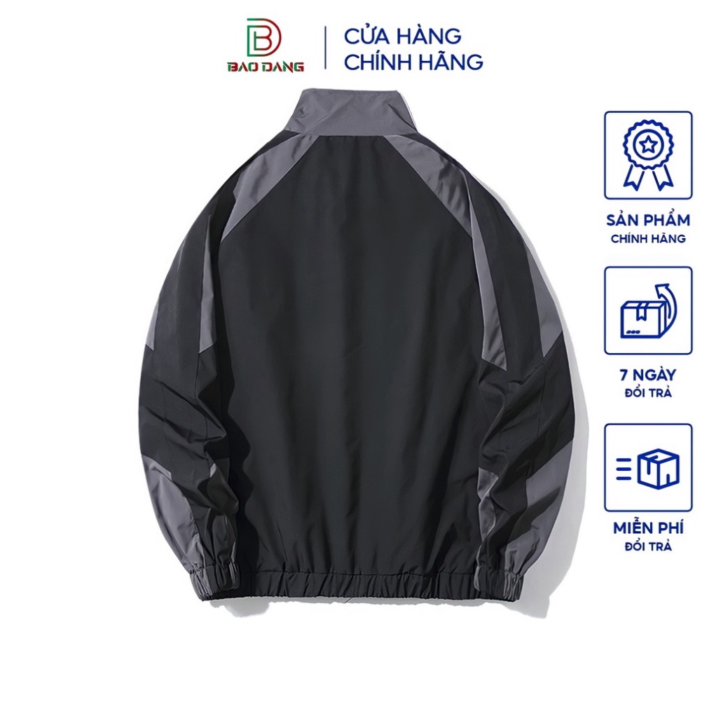 Áo khoác nam unisex cổ đứng vải dù 2 lớp phối màu độc lạ họa tiết chữ RESUAPRE đi mưa,cản gió,chống nắng BẢO ĐĂNG - Hàng