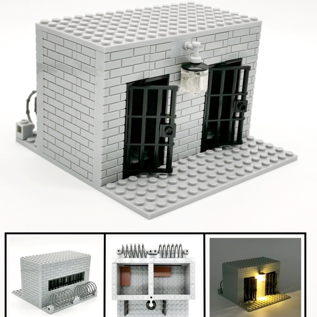 Bộ Đồ Chơi Lắp Ráp Nhà tù Nhỏ Nhắn Với lego Cảnh Sát Nhà Thờ Thành Phố