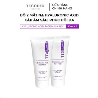 Bộ 2 mặt nạ HA cấp ẩm và phục hồi Tegoder Hyaluronic Acid face mask 50mlx2