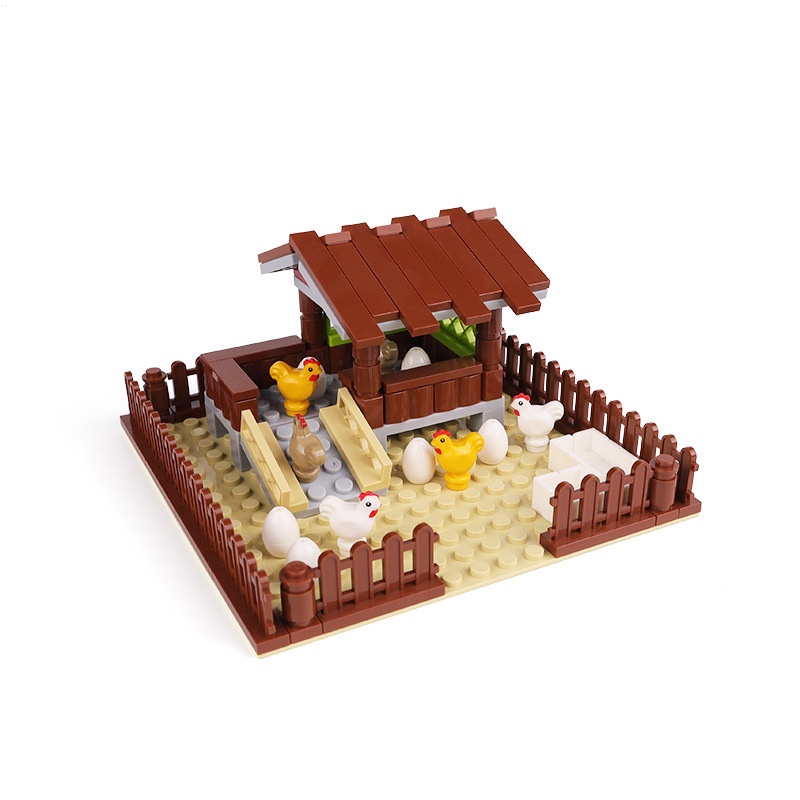 Wow Đồ Chơi Xếp Hình lego Gà Con Nhỏ Tương Thích Với Nông Trại Cho Bé Trai Tiểu Học