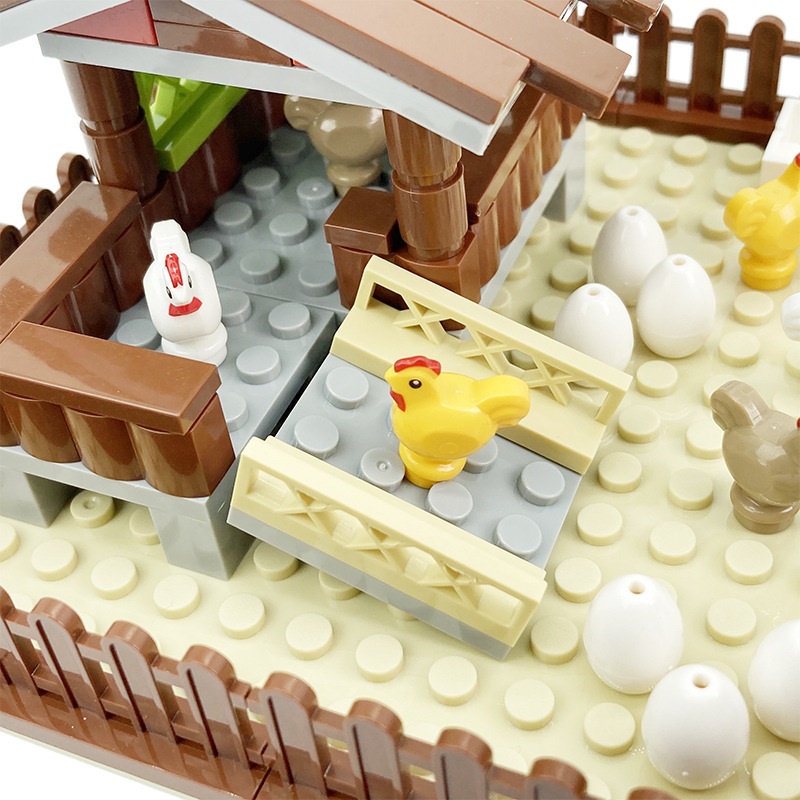 Wow Đồ Chơi Xếp Hình lego Gà Con Nhỏ Tương Thích Với Nông Trại Cho Bé Trai Tiểu Học