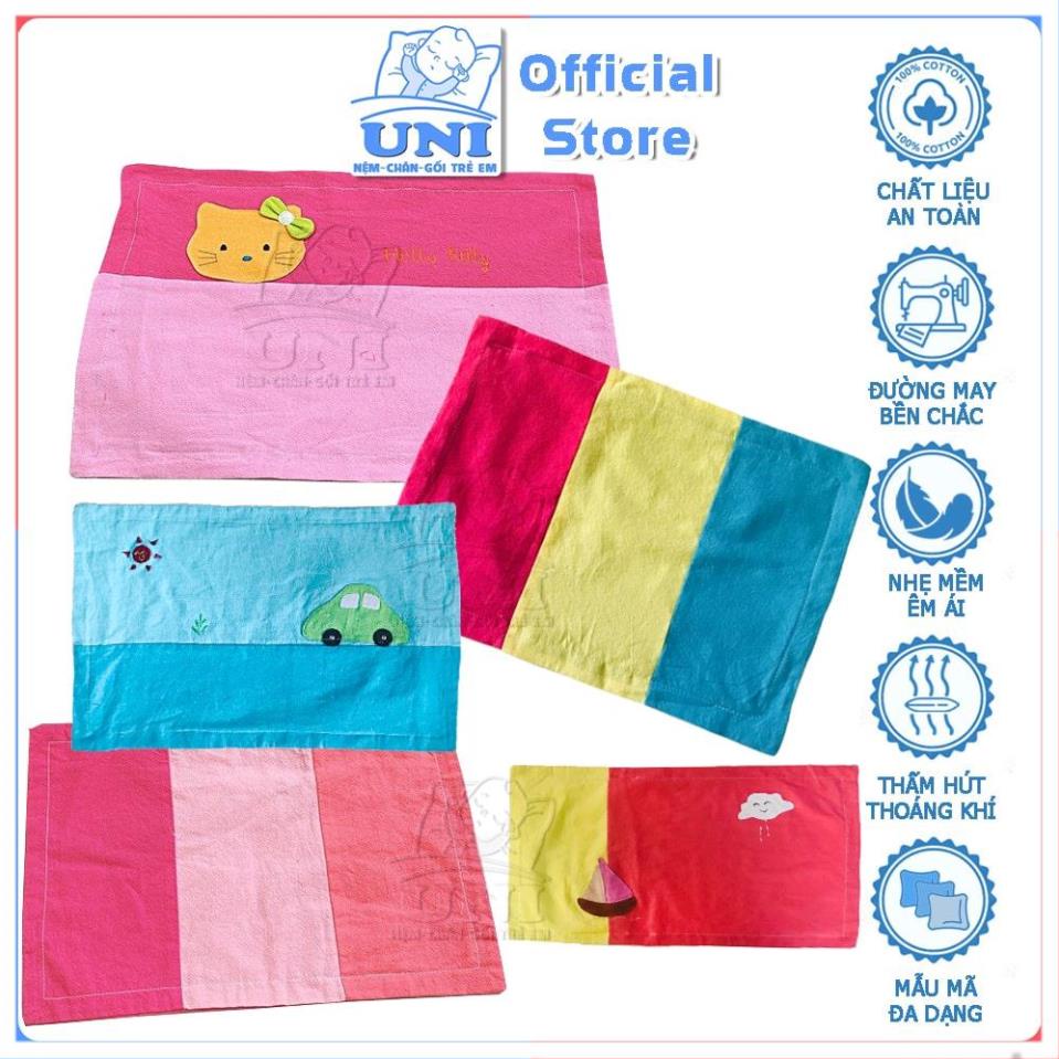 Vỏ Áo Gối Nằm Trẻ Em Cotton Xốp Cara Bé Sơ Sinh Mầm Non Mẫu Giáo Nhiều Size Hoa Văn BéTrai Gái 3 Tháng - 6 Tuổi.