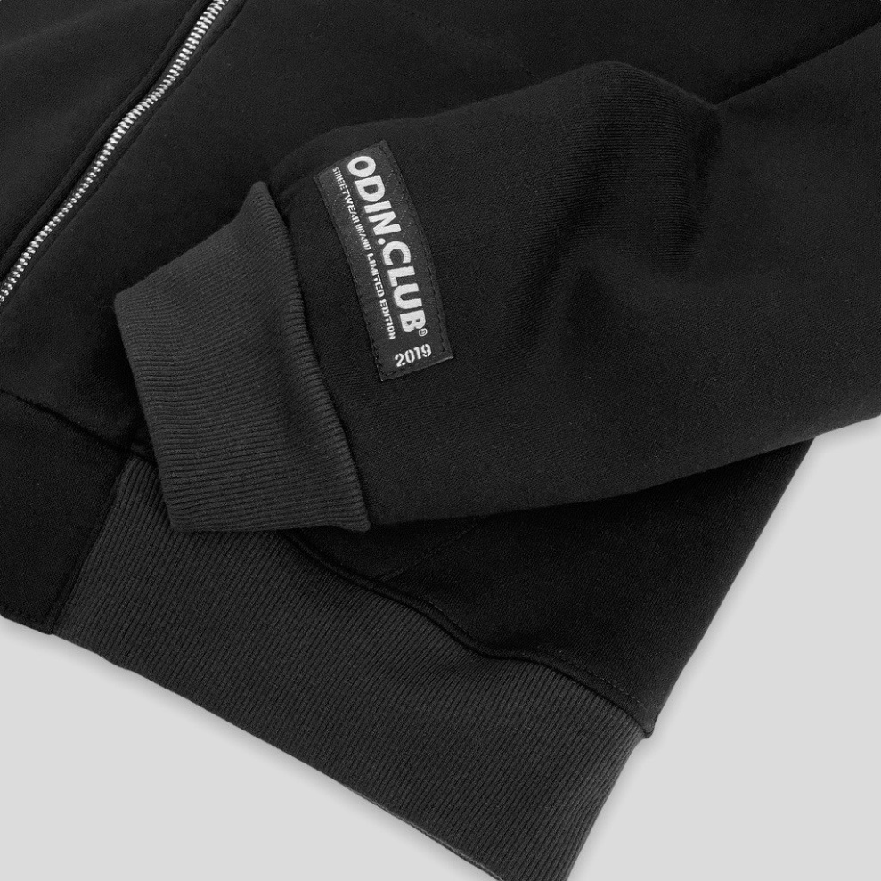 Áo Hoodie Zip ODIN CLUB Red Lines, Áo Khoác Nam Nữ Form Rộng Dày Dặn Cao Cấp