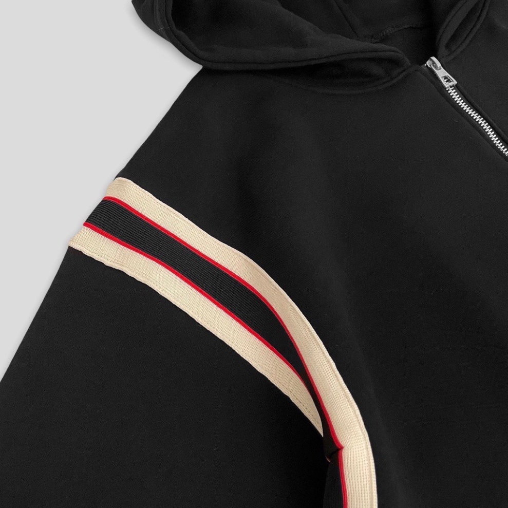 Áo Hoodie Zip ODIN CLUB Red Lines, Áo Khoác Nam Nữ Form Rộng Dày Dặn Cao Cấp