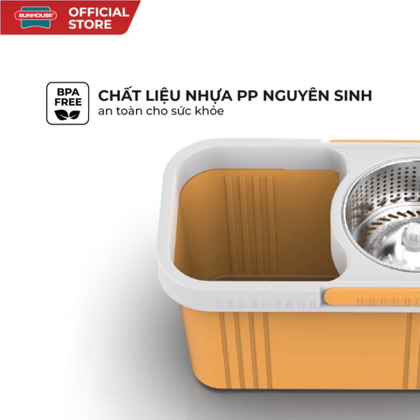 Bộ lau nhà xoay 360 độ SUNHOUSE KS-CL350PO - Bảo hành chính hãng 12 tháng