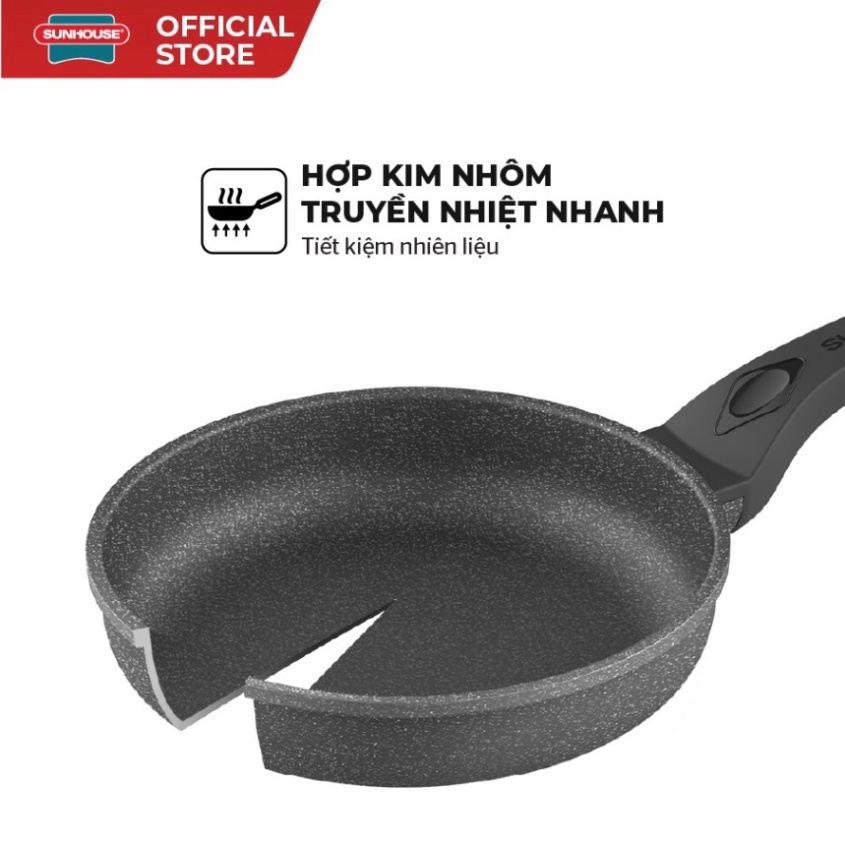 Chảo đá chống dính SUNHOUSE size 28cm SBD28 ...