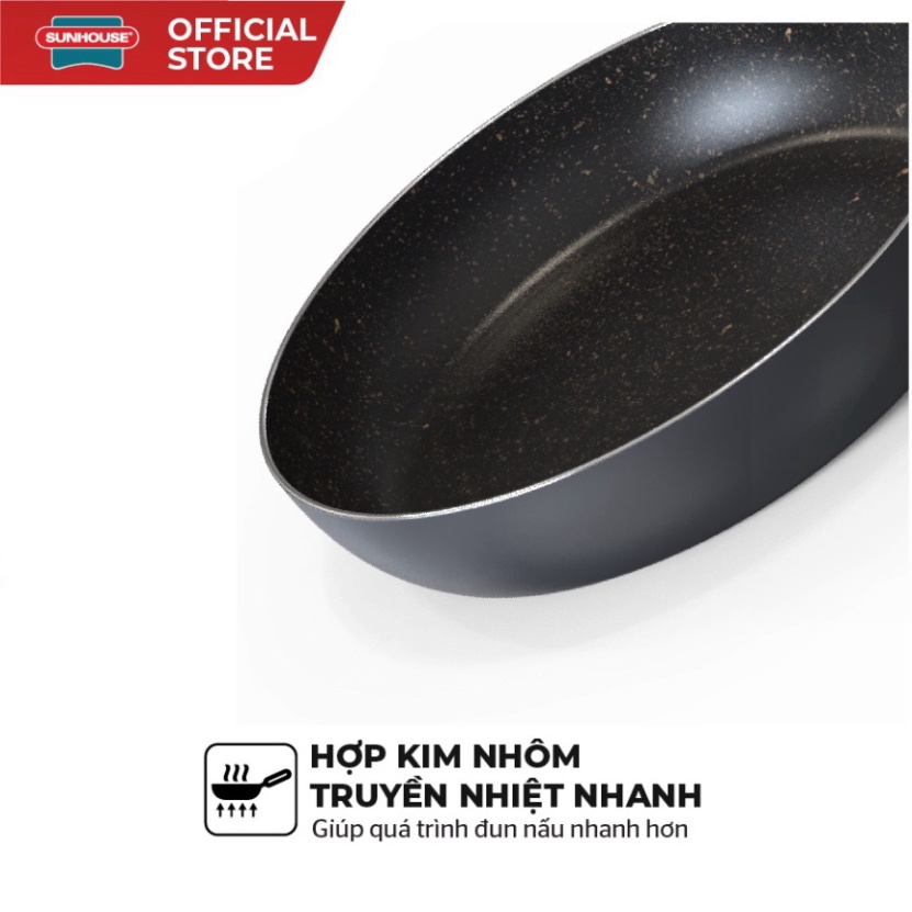 Chảo chống dính vân đá KHÔNG TỪ SUNHOUSE Size 18-30 CT18-30 PLUS ...