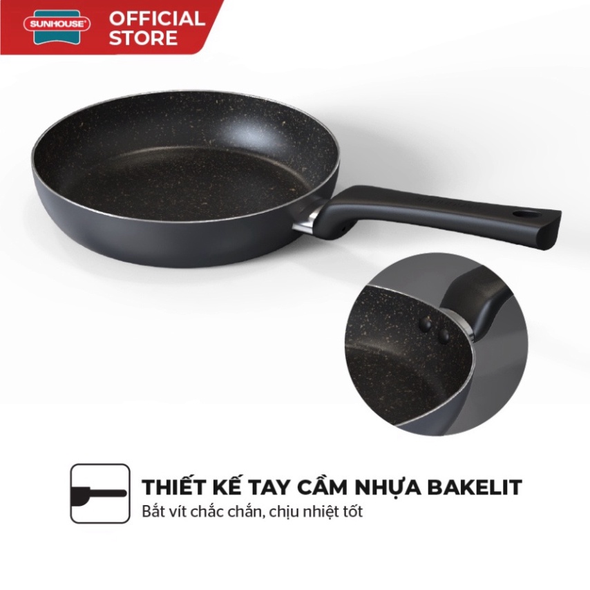Chảo chống dính vân đá KHÔNG TỪ SUNHOUSE Size 18-30 CT18-30 PLUS ...
