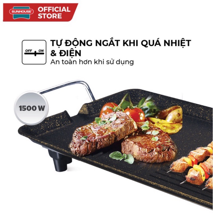 Bếp nướng điện SUNHOUSE Happy Time HTD4606 - HTD4607 Bảo hành chính hãng 12 tháng