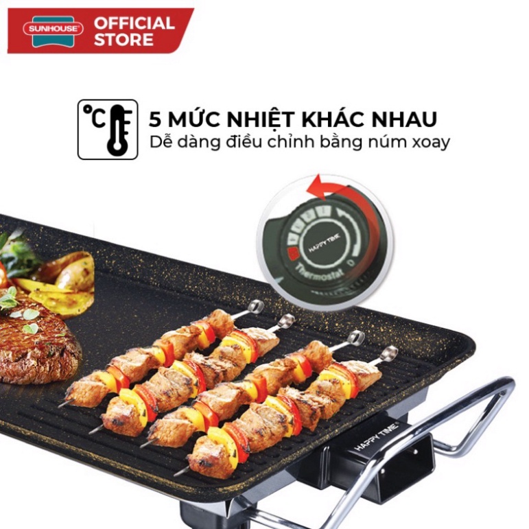 Bếp nướng điện SUNHOUSE Happy Time HTD4606 - HTD4607 Bảo hành chính hãng 12 tháng