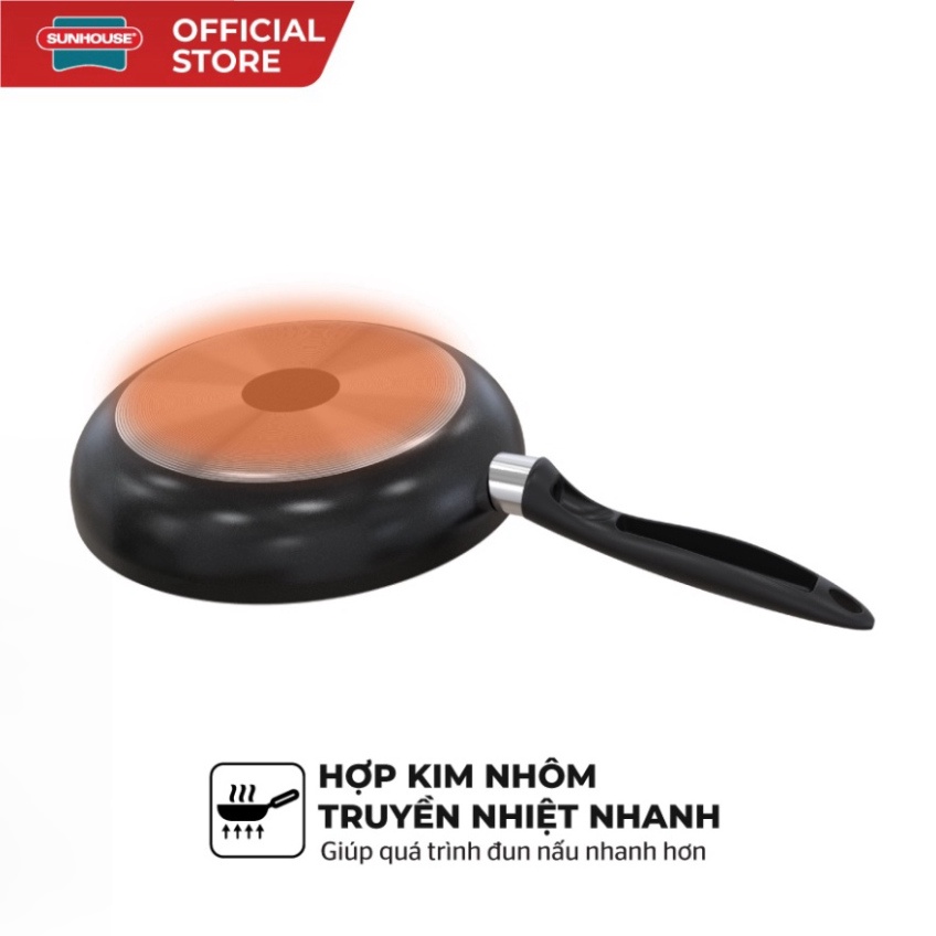 Chảo Chống Dính SUNHOUSE Trơn Size 16-30cm chính hãng cao cấp