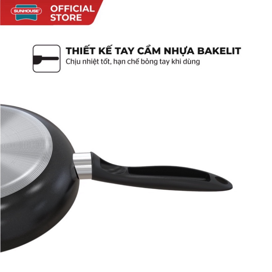 Chảo Chống Dính SUNHOUSE Trơn Size 16-30cm chính hãng cao cấp