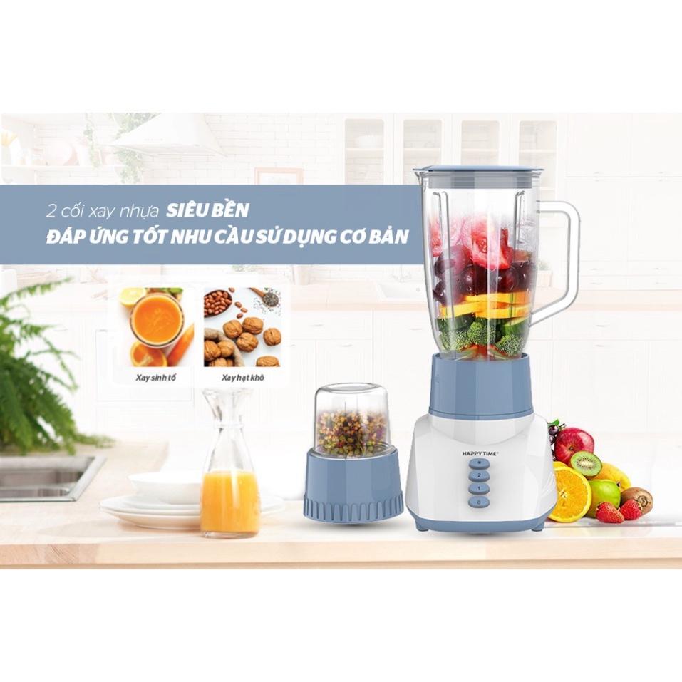 Máy xay sinh tố đa năng Happy Time HTD5113G màu xanh Công suất mạnh 350W