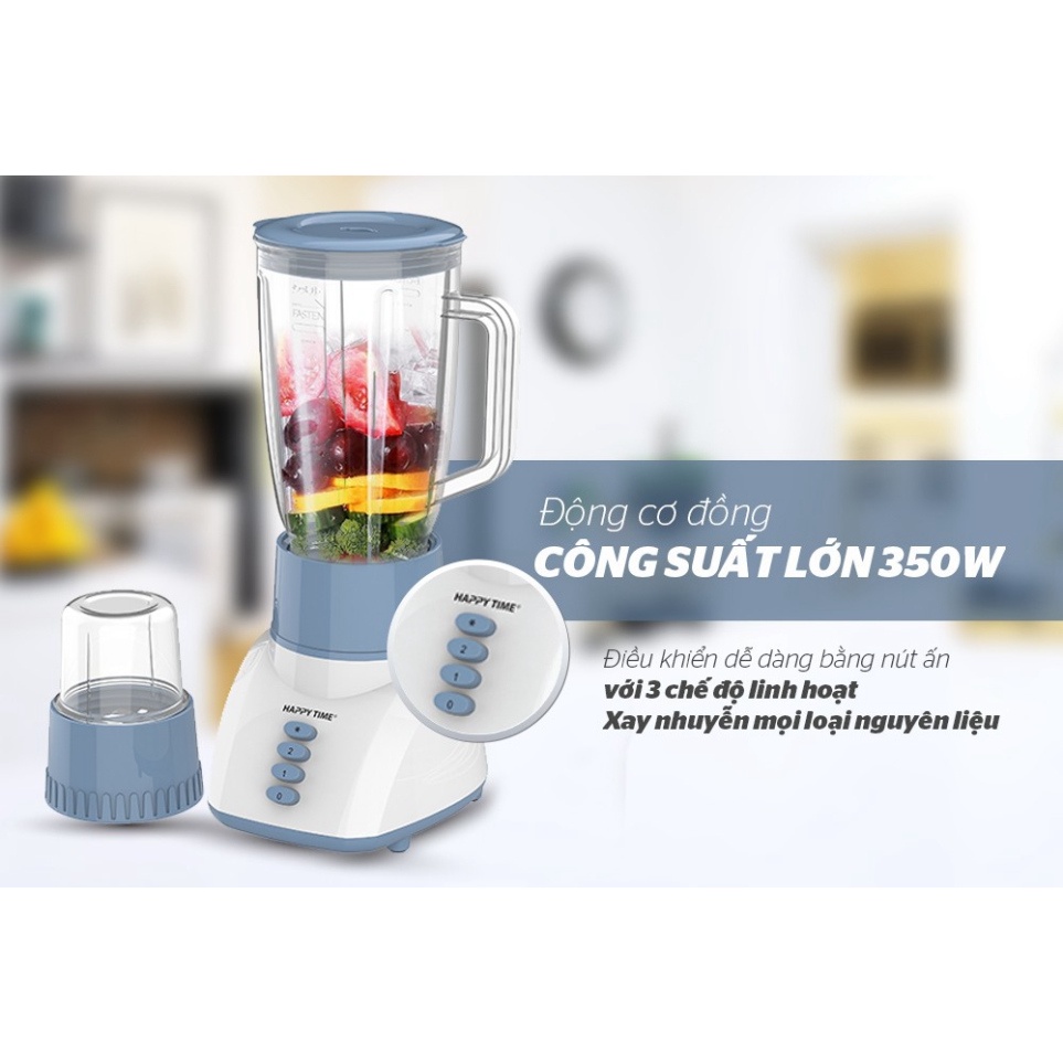 Máy xay sinh tố đa năng Happy Time HTD5113G màu xanh Công suất mạnh 350W
