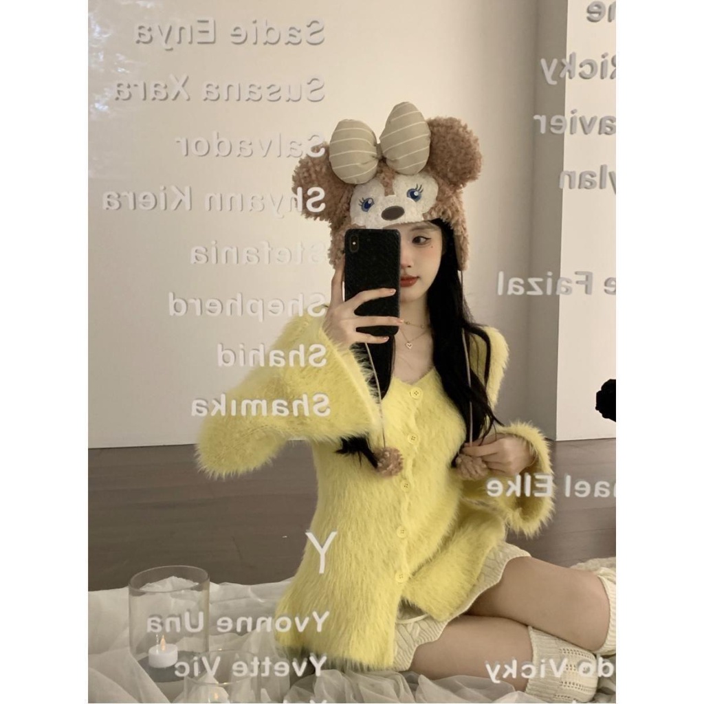 Set Áo Len cardigan Mềm Mại Phối Chân Váy Thời Trang Thu Đông 2023