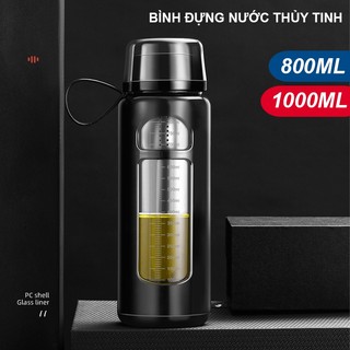 Bình đựng Nước Thủy Tinh BĐN-03, bình thủy tinh chịu nhiệt, Bình pha trà thủy tinh có Nắp đựng nước tiện dụng