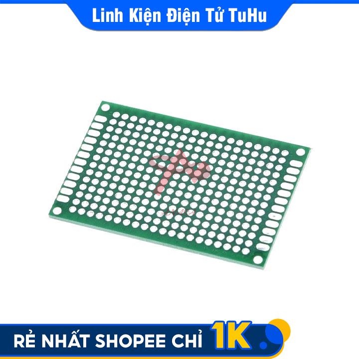 PN  -  PCB Đục Lỗ 2 Mặt Phủ Xanh Loại Tốt