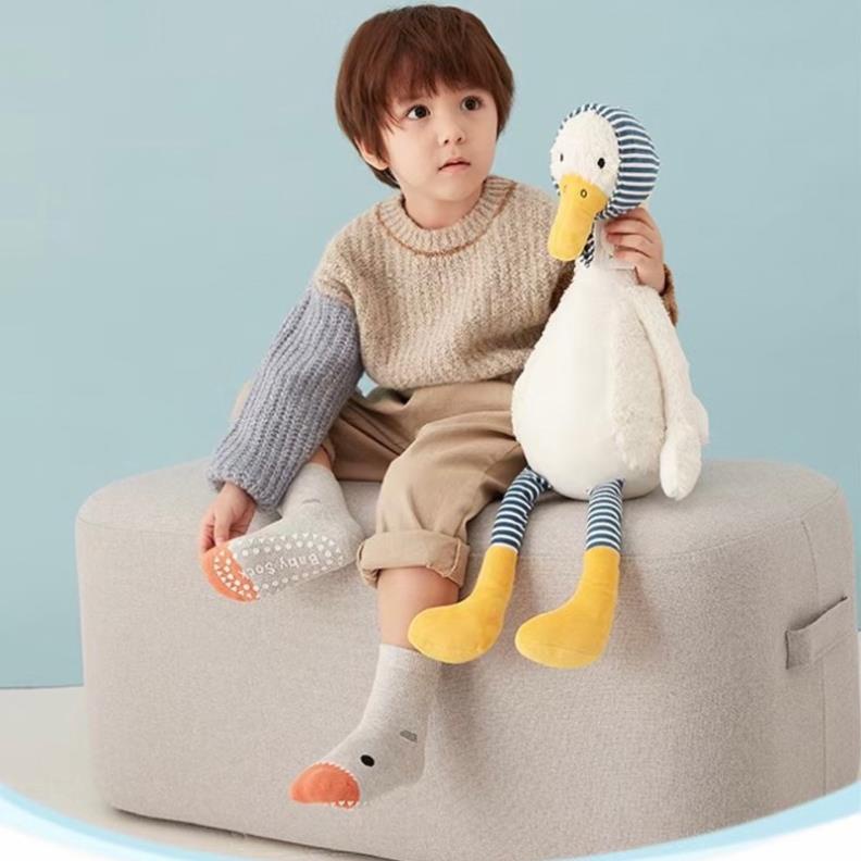 Set 5 Đôi Tất Trẻ Em Sơ Sinh Hình Cá Cotton Chống Trơn Trượt Cho Bé Trai, Bé Gái Đi Cực Xinh Myna Bra SS5