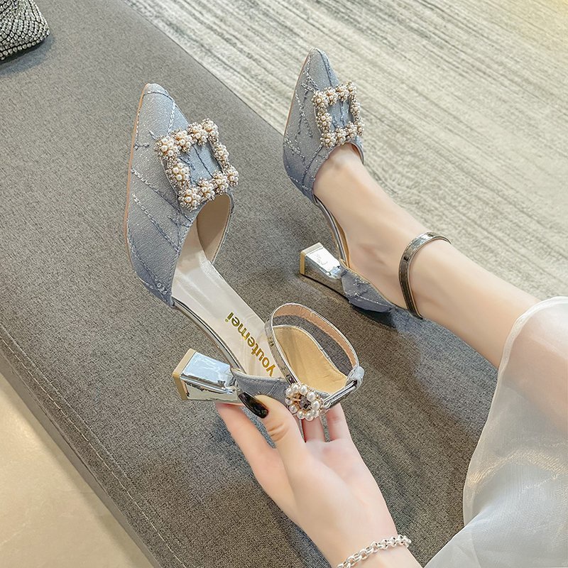 Sandal Cao Gót Mùa Hè 2023 Phong Cách Công Chúa Mới Cho Nữ
