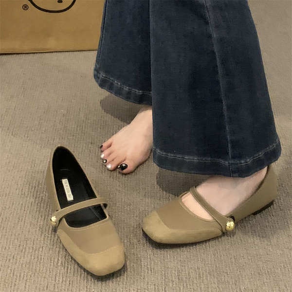 Giày Búp Bê Đế Bằng Phong Cách mary jane Thời Trang Xuân Thu Cho Nữ