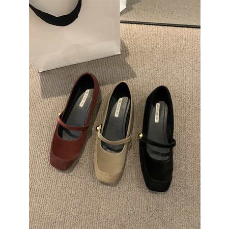 Giày Búp Bê Đế Bằng Phong Cách mary jane Thời Trang Xuân Thu Cho Nữ