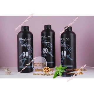 Oxy trợ nhuộm MAGIC AIR hương bạc hà chống xót da đầu chai 1000ml